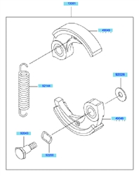 kbh45a cow-handle-brushcutters part diagram