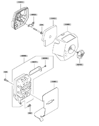 kbh45a cow-handle-brushcutters part diagram
