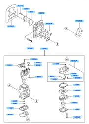 kbh45b cow-handle-brushcutters part diagram