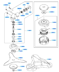 kbh48a cow-handle-brushcutters part diagram