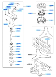 kbh48a cow-handle-brushcutters part diagram