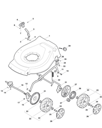 462pd mountfield-petrol-rotary-mowers part diagram