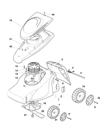 el350 electric-rotary-mowers-mountfield part diagram