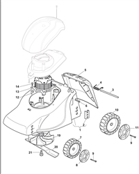el350 electric-rotary-mowers-mountfield part diagram