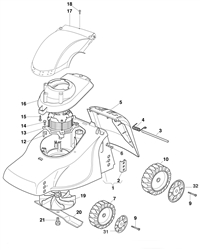 el350 electric-rotary-mowers-mountfield part diagram