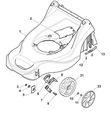 hp164 mountfield-petrol-rotary-mowers part diagram