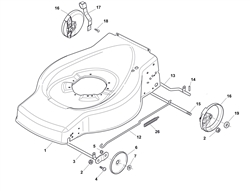 hp454 mountfield-petrol-rotary-mowers part diagram