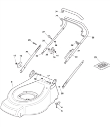 hp465r mountfield-petrol-rotary-mowers part diagram