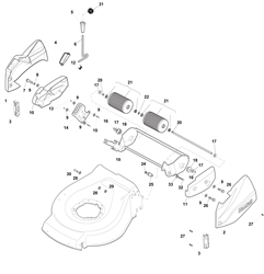 hp465r mountfield-petrol-rotary-roller part diagram