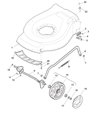 hp46r mountfield-petrol-rotary-roller part diagram