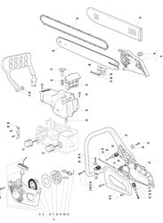 mc3816 petrol-chainsaws-1 part diagram