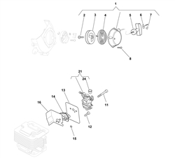 mh2222k petrol-hedgetrimmers part diagram