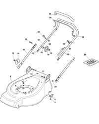 mounfield-460rhp-petrol-lawnmower mountfield-petrol-rotary-roller part diagram