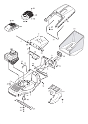 mountfield-480r-petrol-lawnmower mountfield-petrol-rotary-roller part diagram