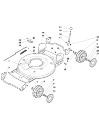 multiclip-inox-504-pd mountfield-petrol-rotary-mowers part diagram