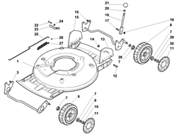 multiclip500pd mountfield-petrol-rotary-mowers part diagram