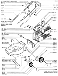 optima-omega mountfield-petrol-rotary-mowers part diagram