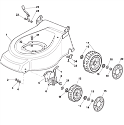 s420pd mountfield-petrol-rotary-mowers part diagram
