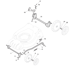 s461hp mountfield-petrol-rotary-mowers part diagram