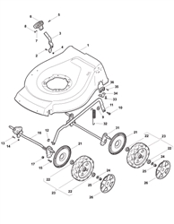 s461hp mountfield-petrol-rotary-mowers part diagram