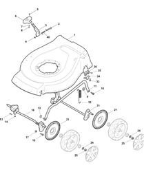 s461hp mountfield-petrol-rotary-mowers part diagram