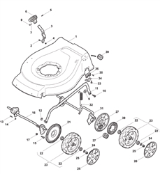 s464pd mountfield-petrol-rotary-mowers part diagram
