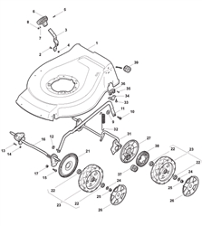 s511pd mountfield-petrol-rotary-mowers part diagram