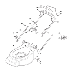 sp465r mountfield-petrol-rotary-mowers part diagram