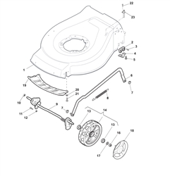 The following parts are available to buy for your SP465R Mountfield Petrol Rotary Mowers