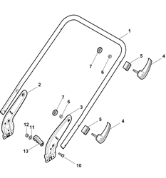 sp535-hw-honda-gcv135 mountfield-petrol-rotary-mowers part diagram