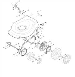 sp535-hw-honda-gcv135 mountfield-petrol-rotary-mowers part diagram