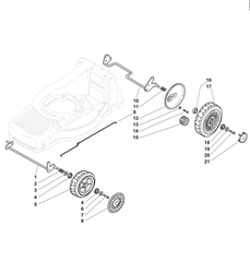 sp555-honda-gcv160 bq-machines part diagram